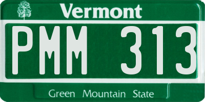VT license plate PMM313