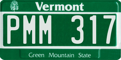 VT license plate PMM317