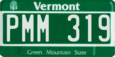 VT license plate PMM319