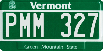 VT license plate PMM327