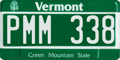 VT license plate PMM338
