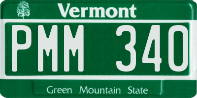 VT license plate PMM340