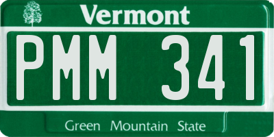 VT license plate PMM341