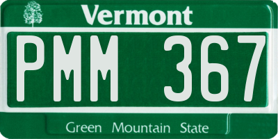VT license plate PMM367