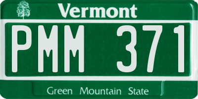 VT license plate PMM371