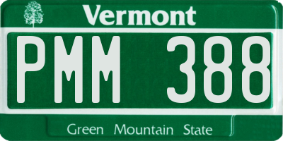 VT license plate PMM388