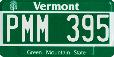 VT license plate PMM395