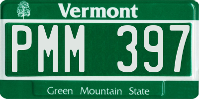 VT license plate PMM397