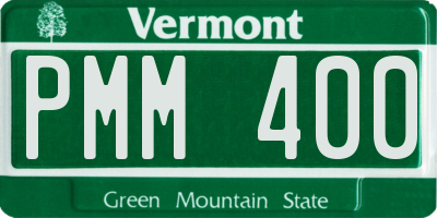 VT license plate PMM400