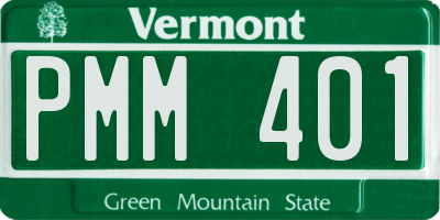 VT license plate PMM401