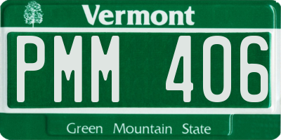 VT license plate PMM406