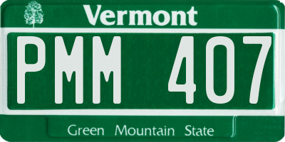 VT license plate PMM407
