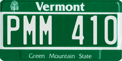 VT license plate PMM410