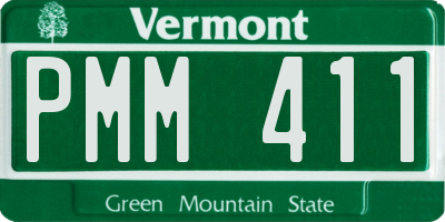 VT license plate PMM411