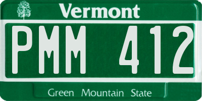VT license plate PMM412