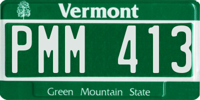 VT license plate PMM413