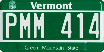 VT license plate PMM414