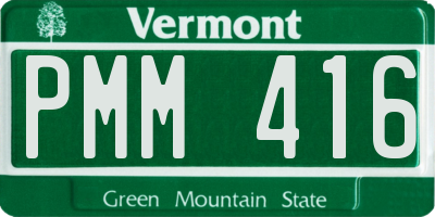 VT license plate PMM416