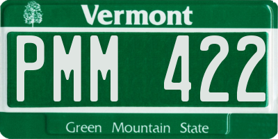 VT license plate PMM422