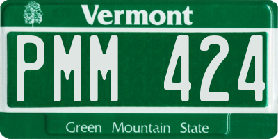 VT license plate PMM424