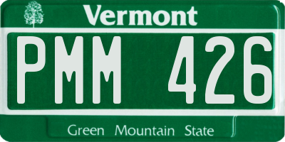 VT license plate PMM426