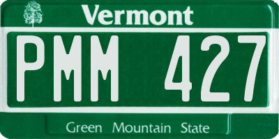 VT license plate PMM427