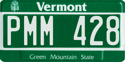 VT license plate PMM428