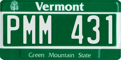 VT license plate PMM431
