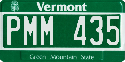 VT license plate PMM435