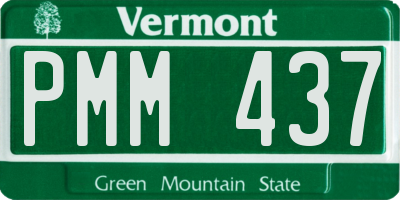 VT license plate PMM437