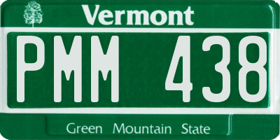 VT license plate PMM438