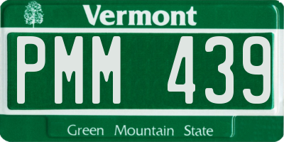 VT license plate PMM439