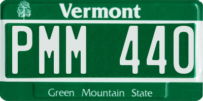 VT license plate PMM440