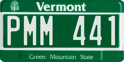VT license plate PMM441