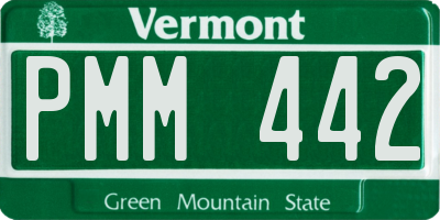 VT license plate PMM442