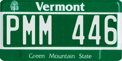 VT license plate PMM446