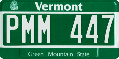 VT license plate PMM447