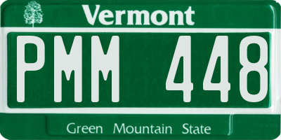 VT license plate PMM448