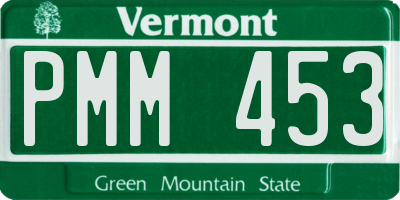 VT license plate PMM453