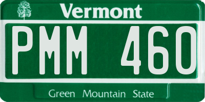 VT license plate PMM460