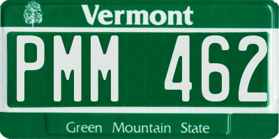 VT license plate PMM462