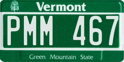 VT license plate PMM467