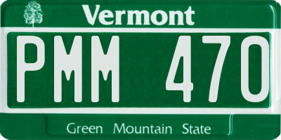 VT license plate PMM470