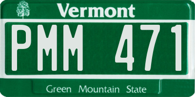 VT license plate PMM471