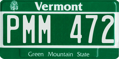 VT license plate PMM472