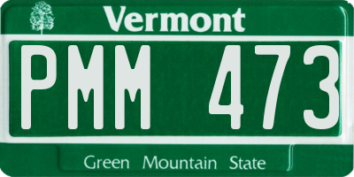 VT license plate PMM473