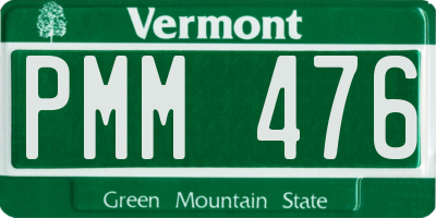 VT license plate PMM476