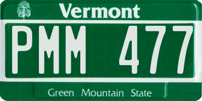 VT license plate PMM477