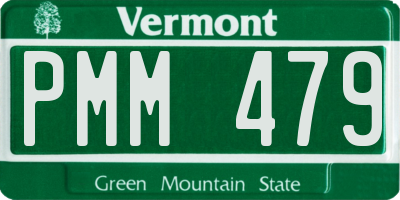 VT license plate PMM479