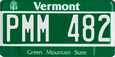 VT license plate PMM482